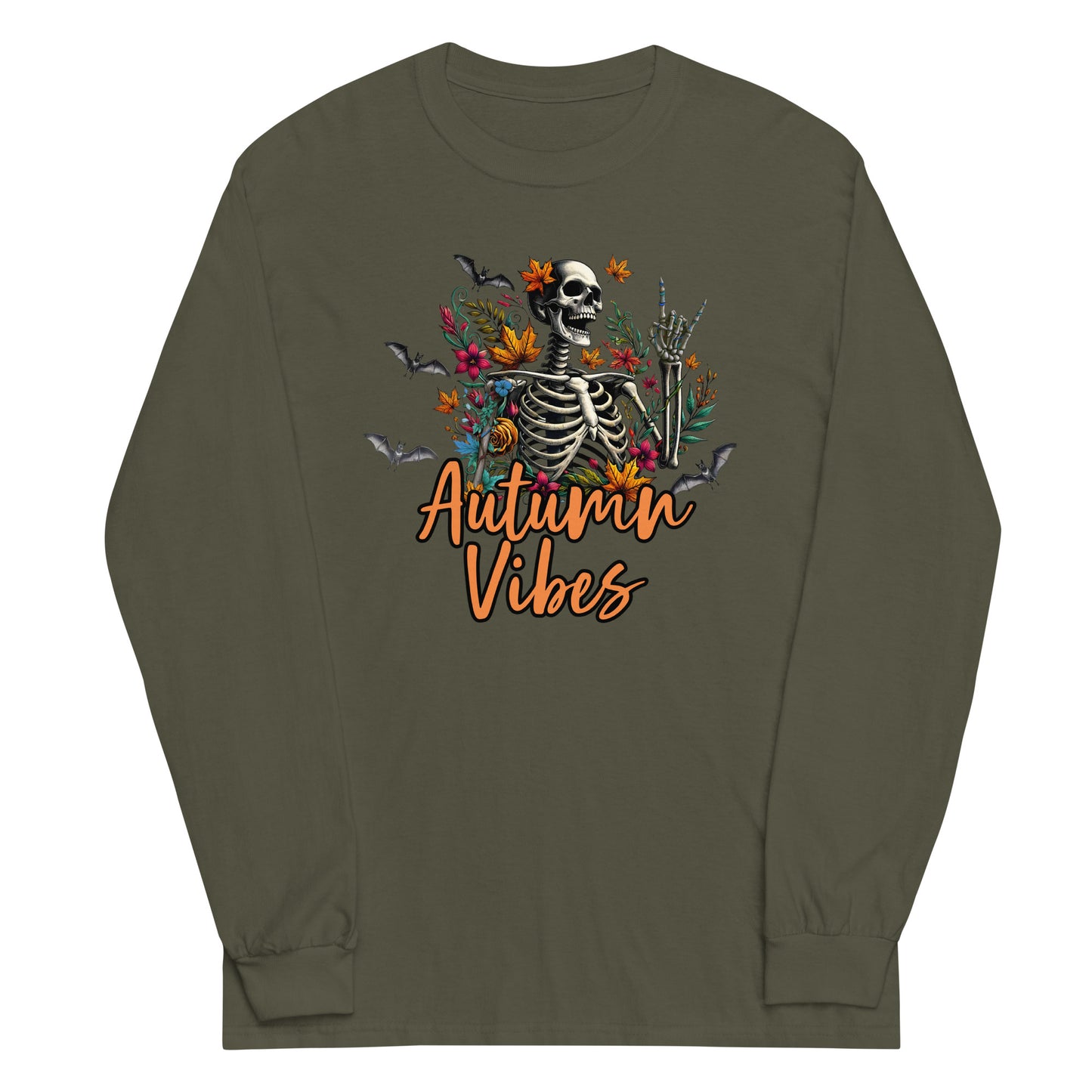 Unisex’s Long Sleeve Tee Autumn Vibes Skellie