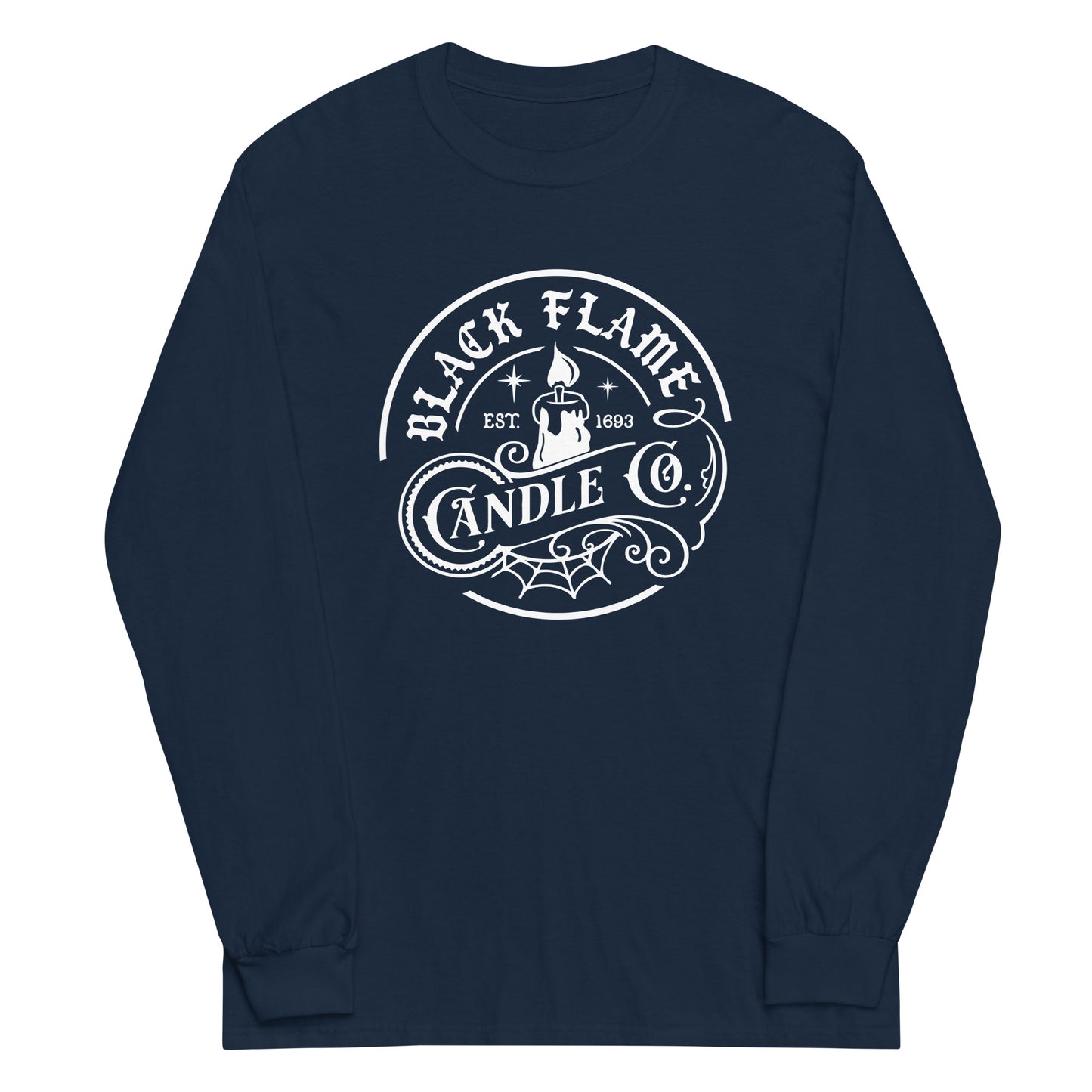 Unisex Long Sleeve Tee Black Flame Candle Co