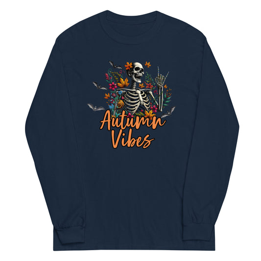 Unisex’s Long Sleeve Tee Autumn Vibes Skellie