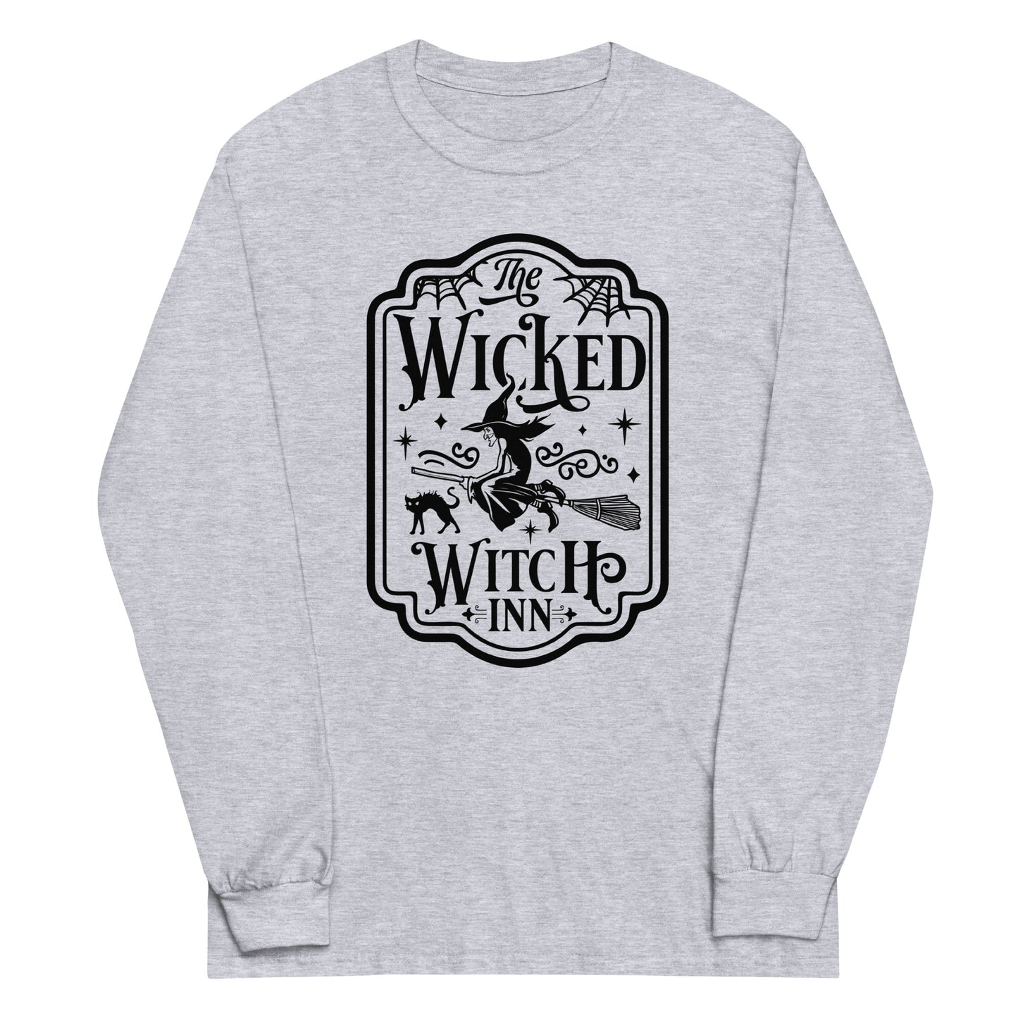 Unisex Long Sleeve Tee Wicked Witch Inn Black Ink