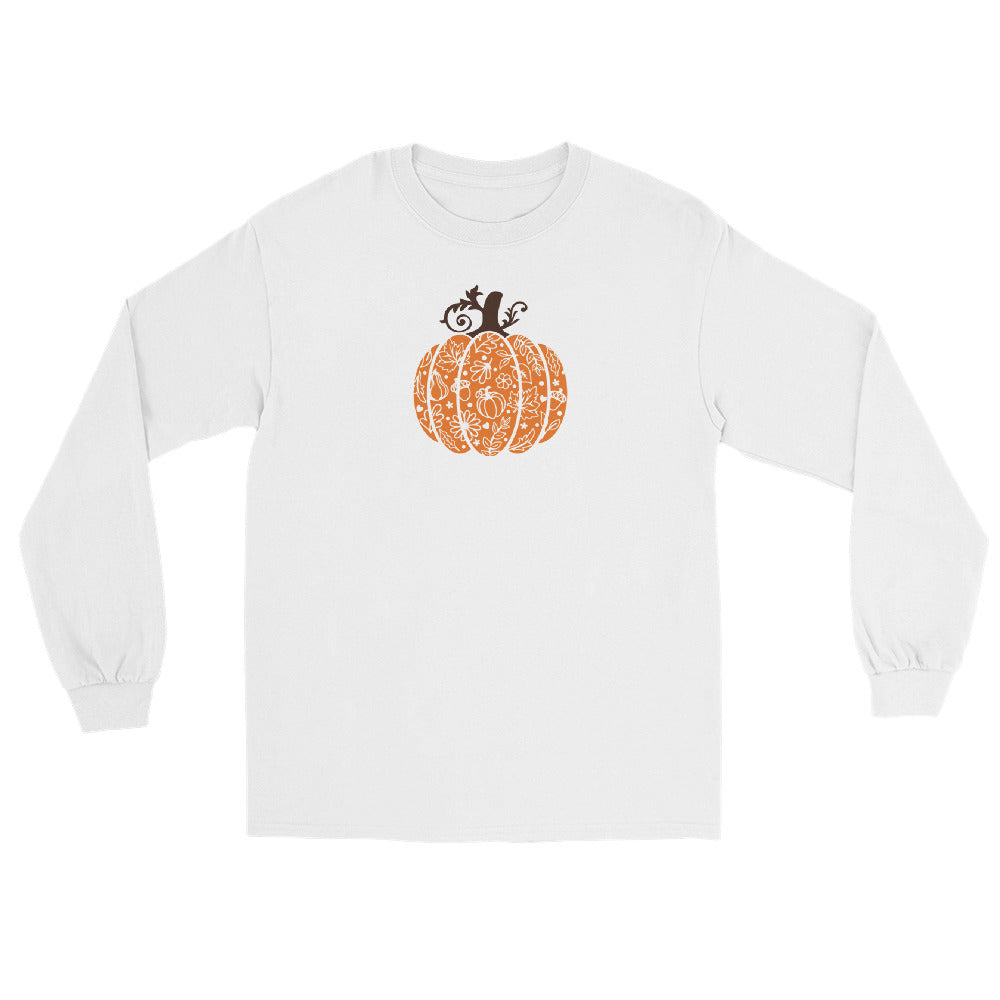 Unisex Long Sleeve Tee Swirly Pumpkin