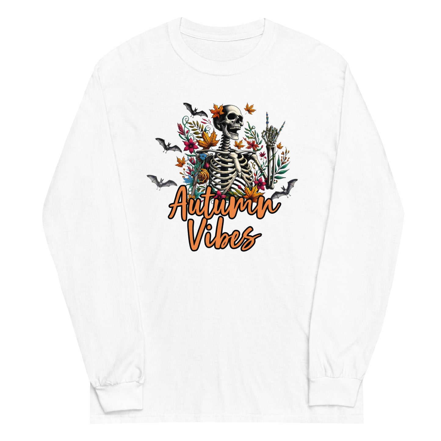 Unisex’s Long Sleeve Tee Autumn Vibes Skellie