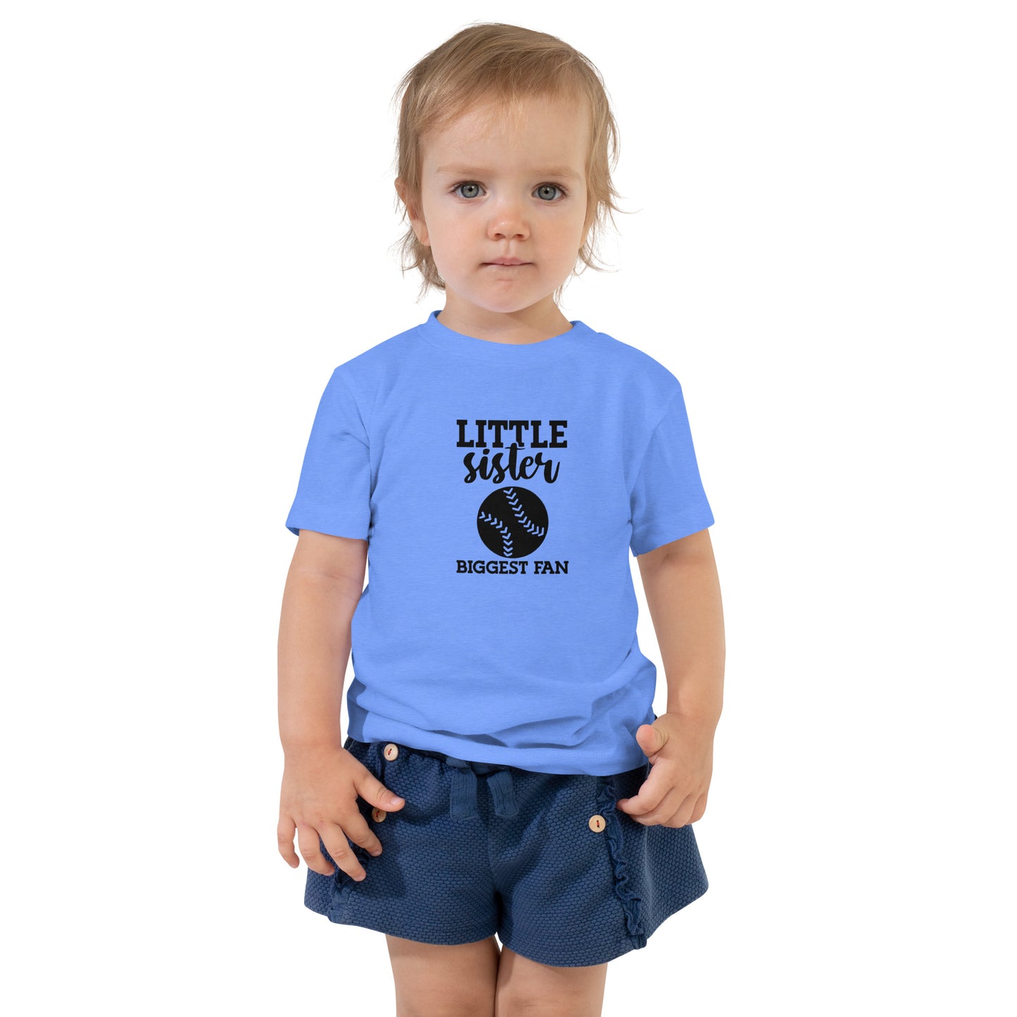 Toddler Short Sleeve Tee Biggest Fan Little Sister