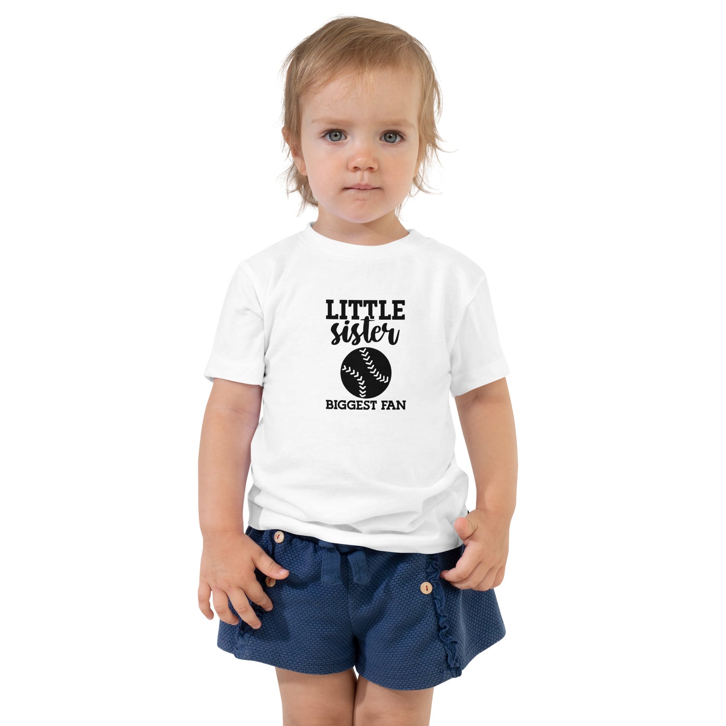 Toddler Short Sleeve Tee Biggest Fan Little Sister