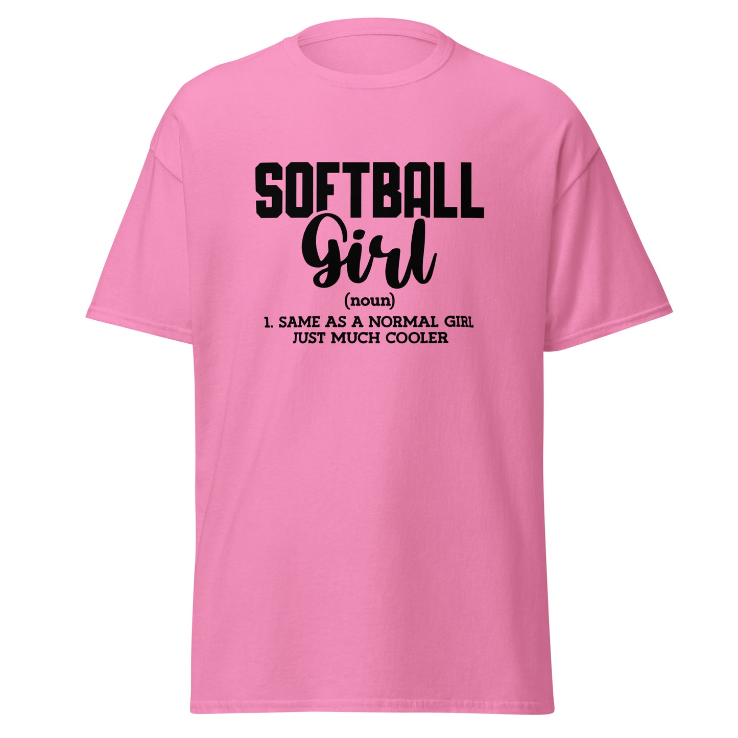 Unisex Short Sleeve Tee Softball Girl