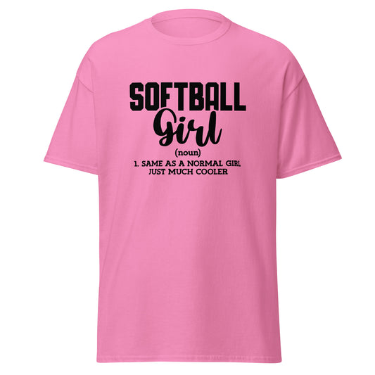 Unisex Short Sleeve Tee Softball Girl