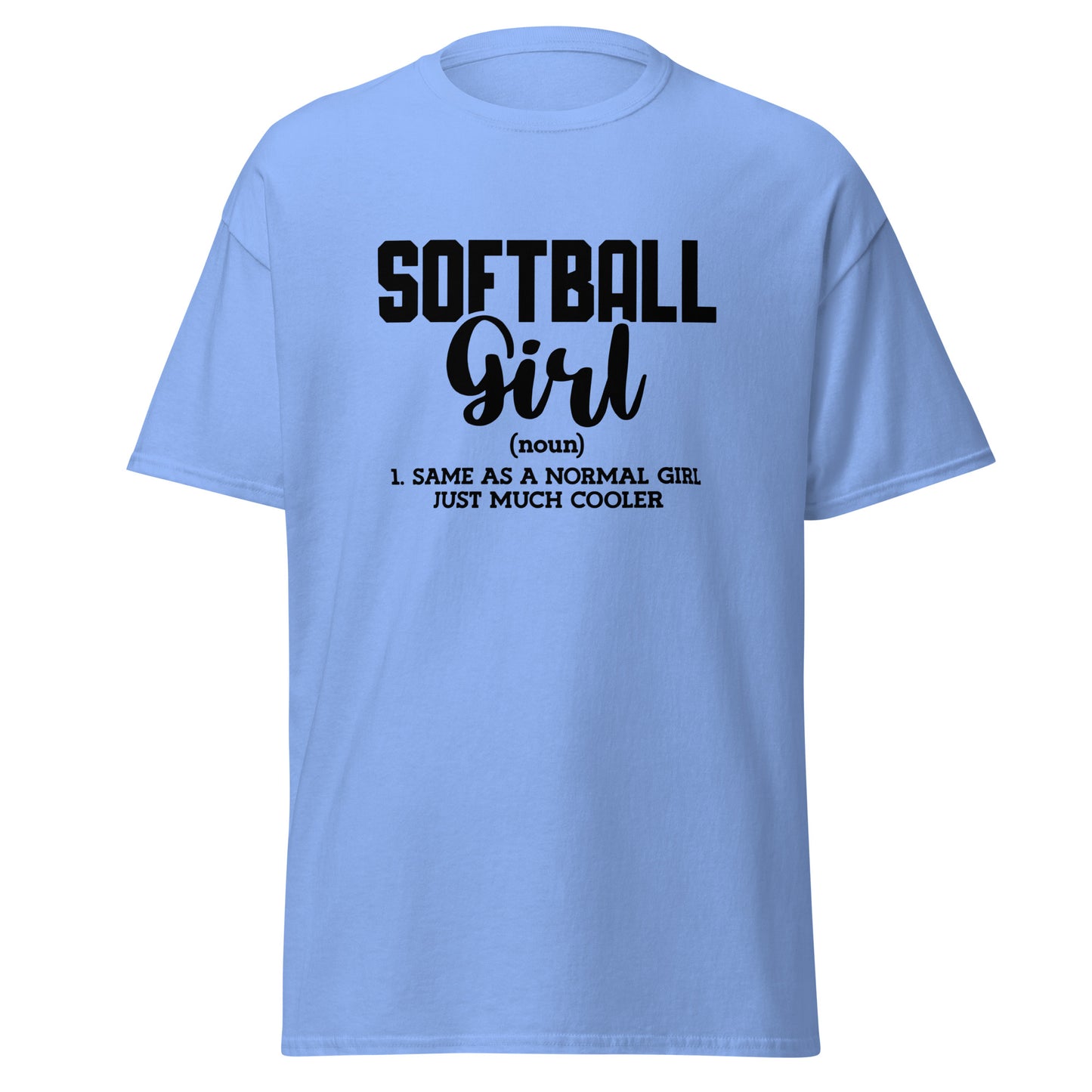 Unisex Short Sleeve Tee Softball Girl