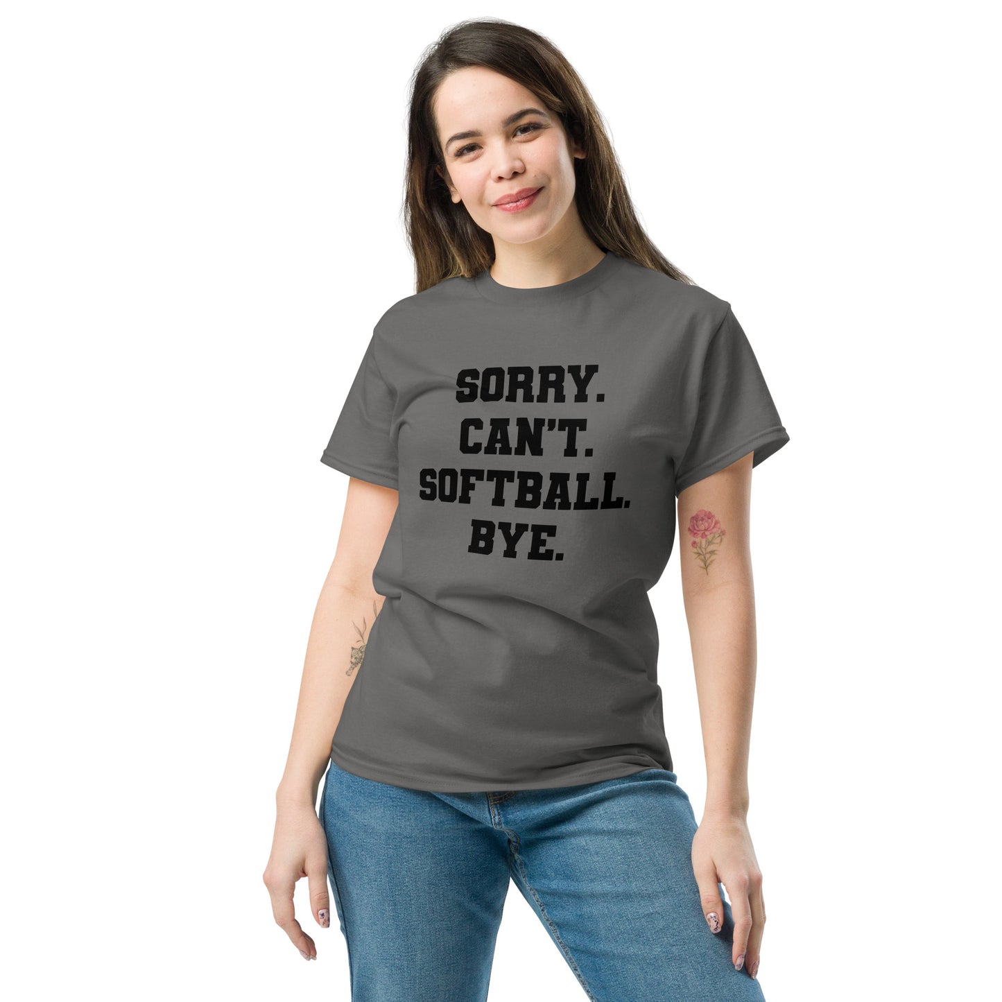 Unisex Short Sleeve Tee Sorry Can't Softball Bye