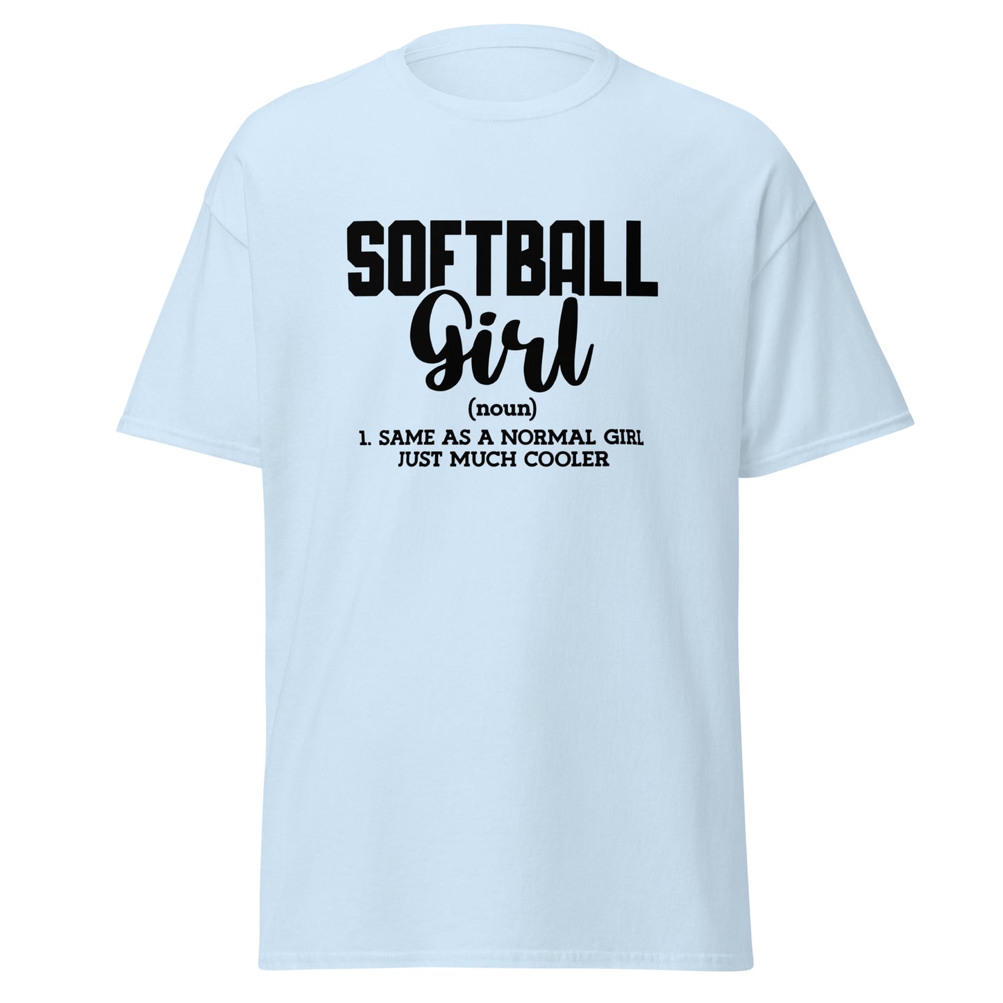 Unisex Short Sleeve Tee Softball Girl