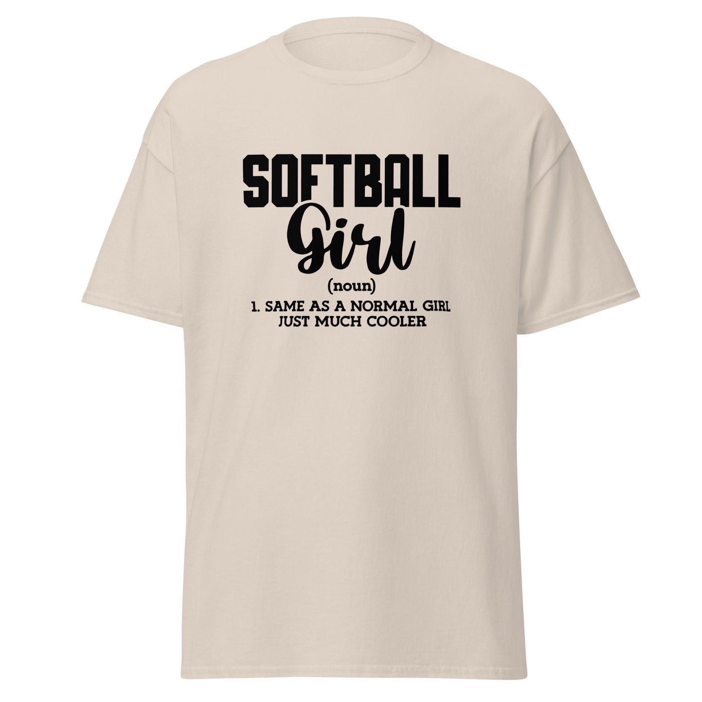 Unisex Short Sleeve Tee Softball Girl