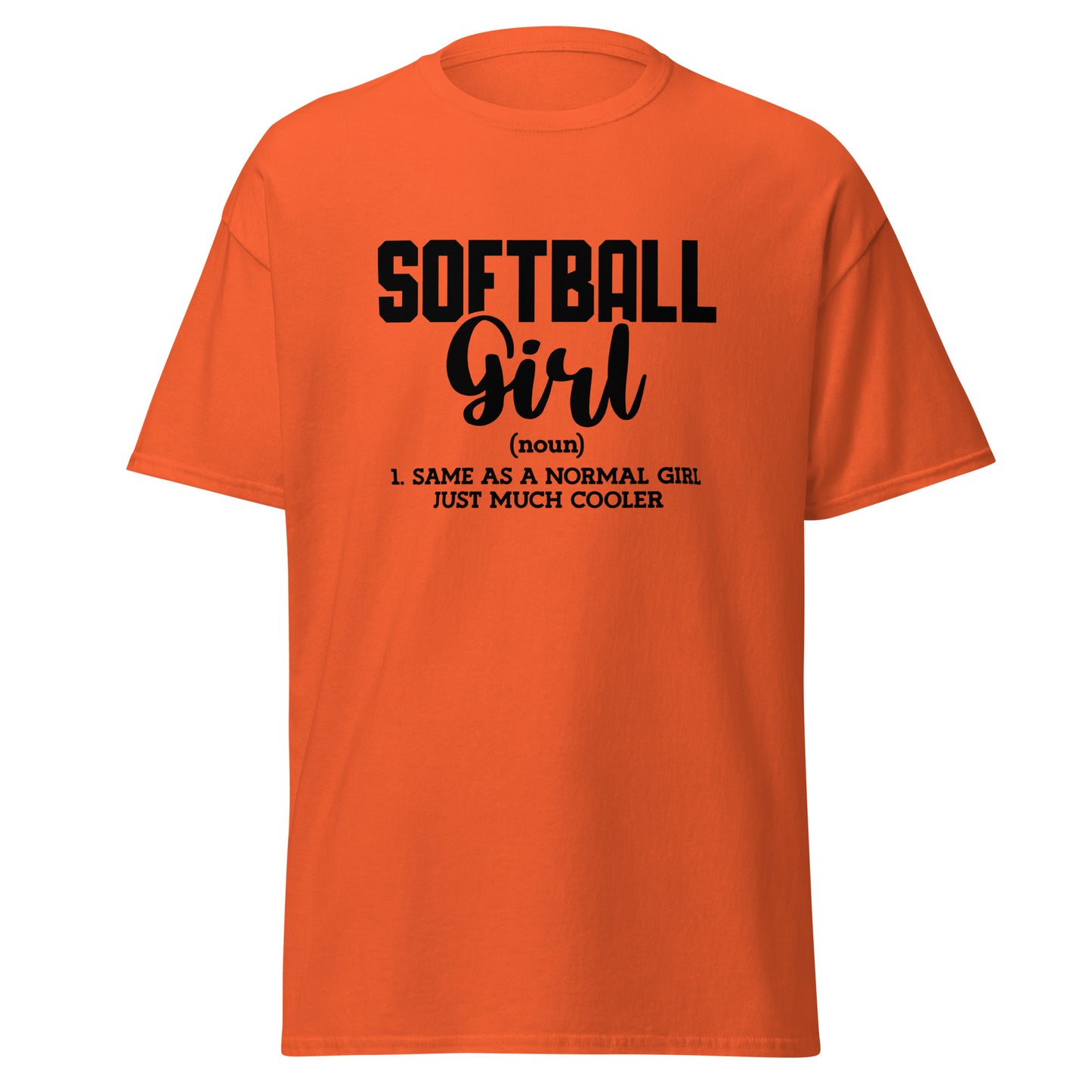 Unisex Short Sleeve Tee Softball Girl