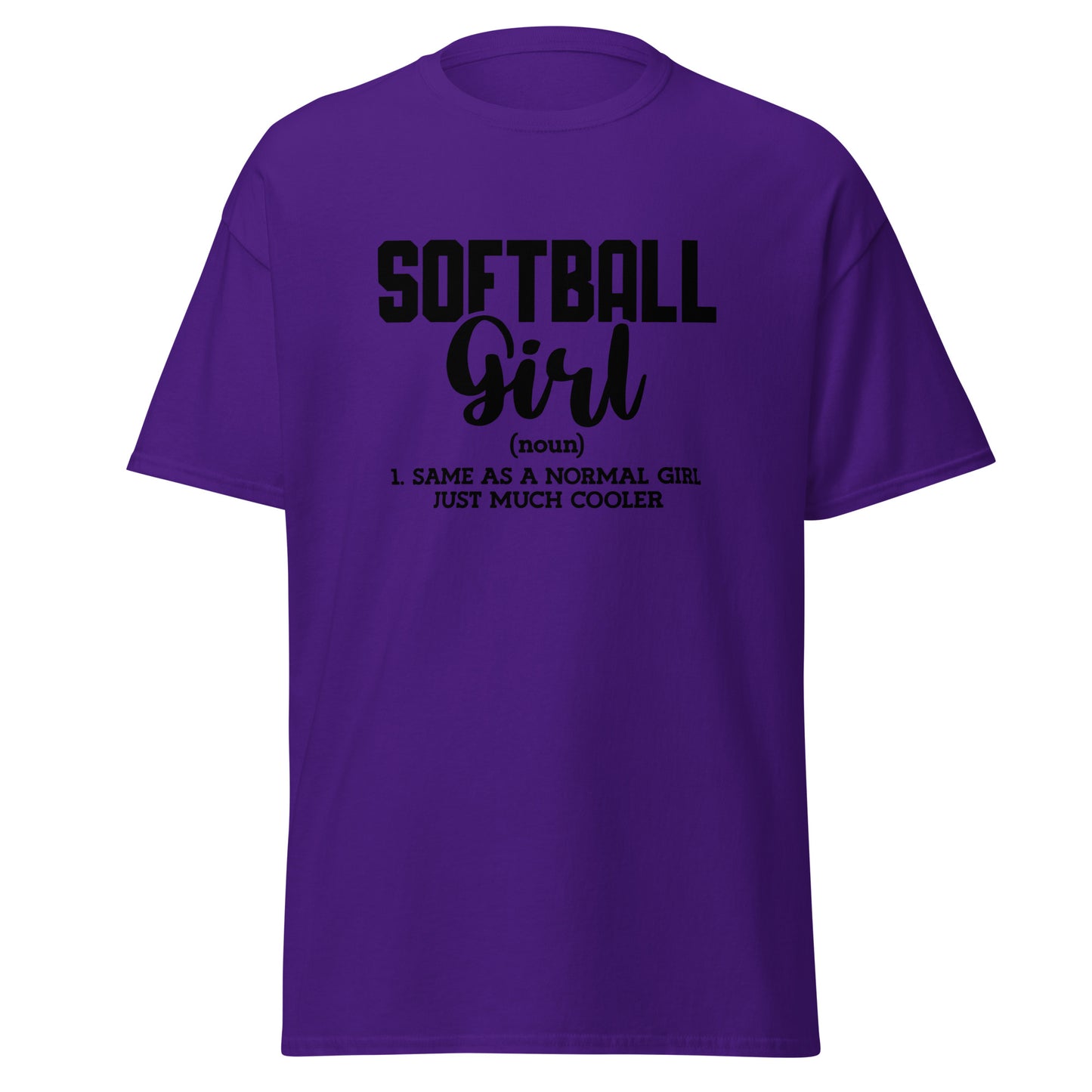 Unisex Short Sleeve Tee Softball Girl