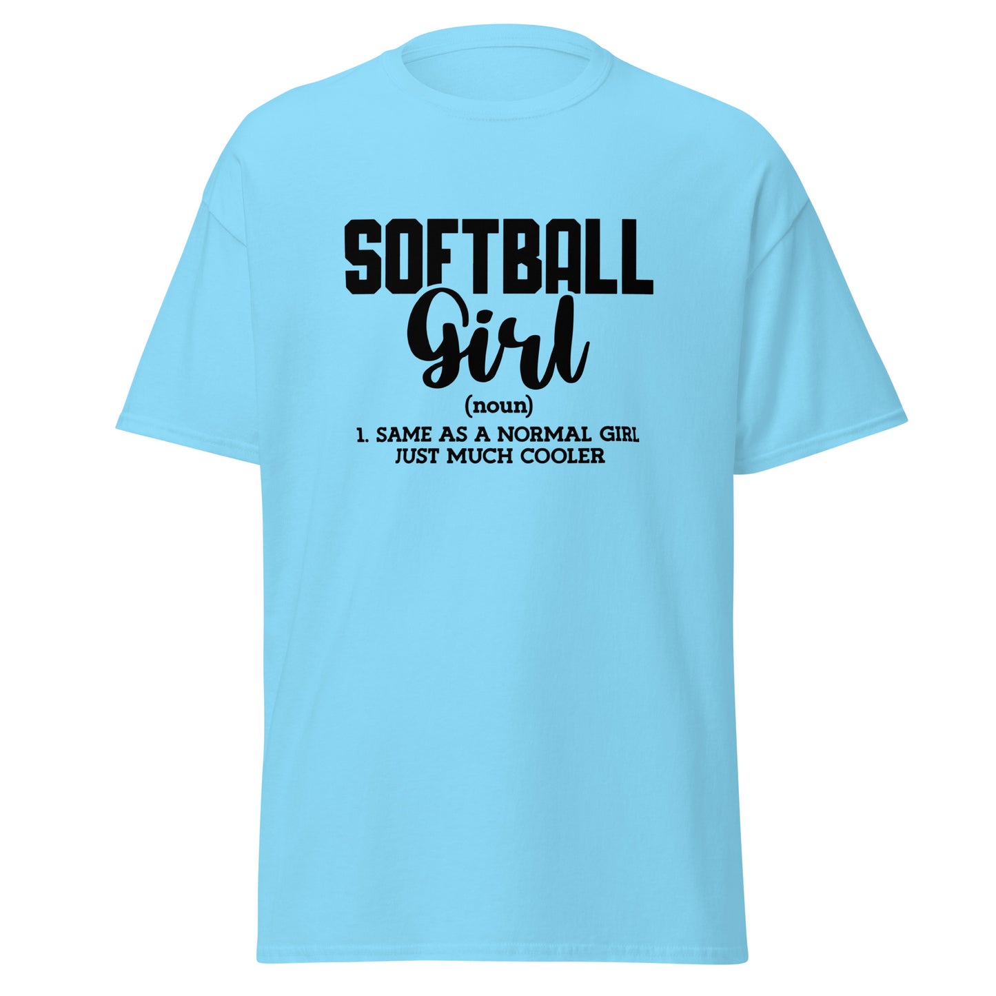 Unisex Short Sleeve Tee Softball Girl