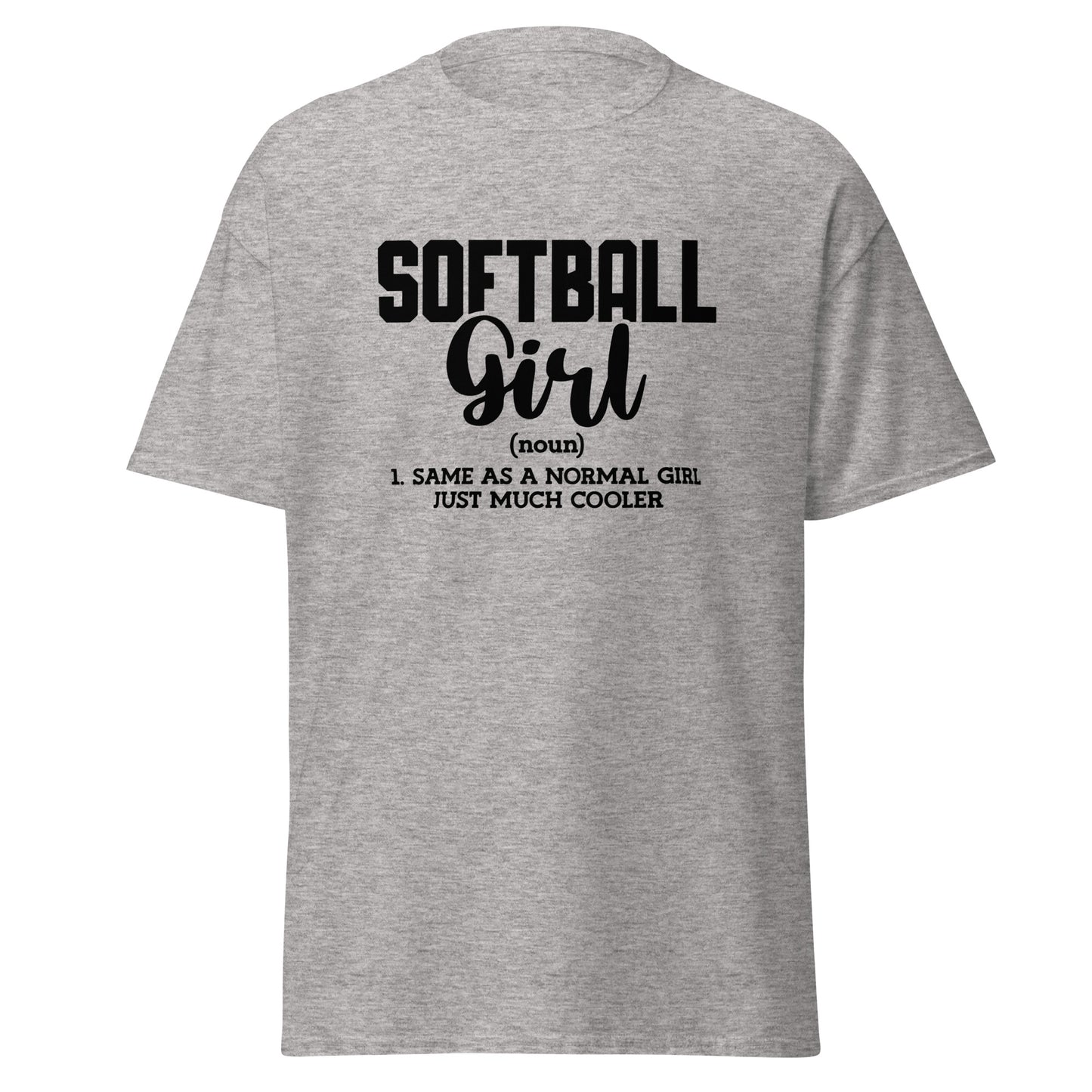 Unisex Short Sleeve Tee Softball Girl