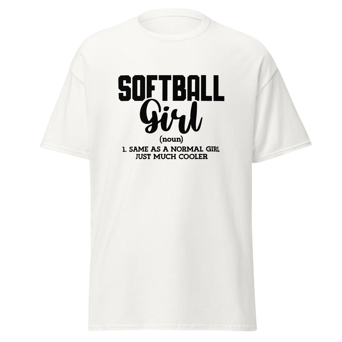 Unisex Short Sleeve Tee Softball Girl