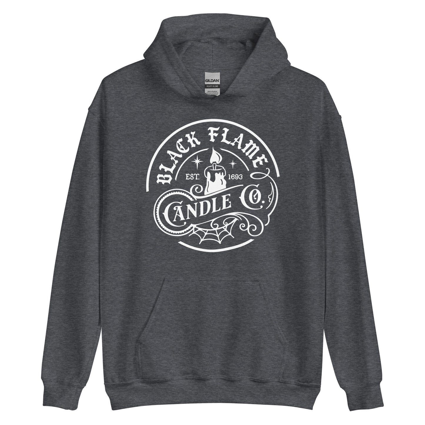 Unisex Hoodie Black Flame Candle Co Black Ink