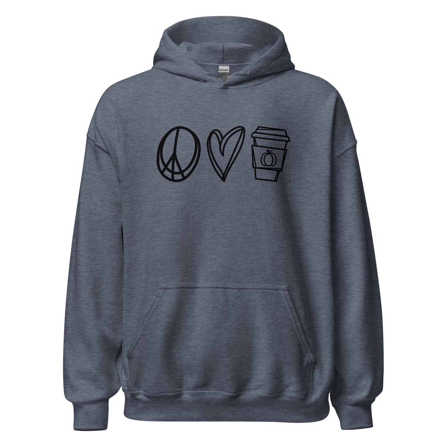 Unisex Hoodie Peace Love Pumpkin Spice