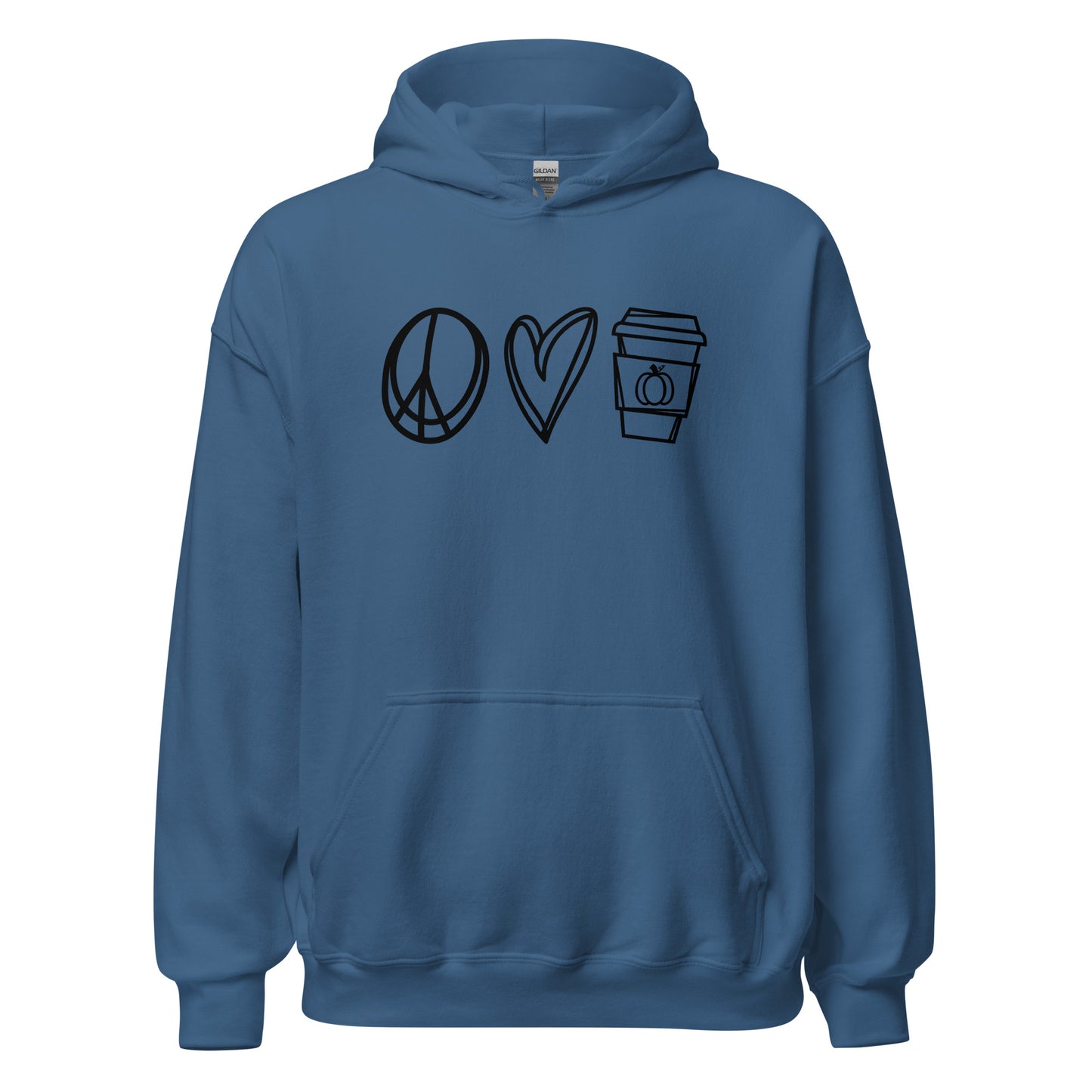 Unisex Hoodie Peace Love Pumpkin Spice