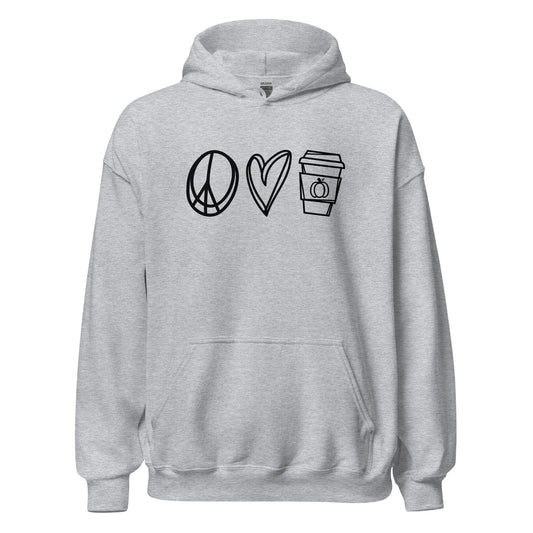 Unisex Hoodie Peace Love Pumpkin Spice