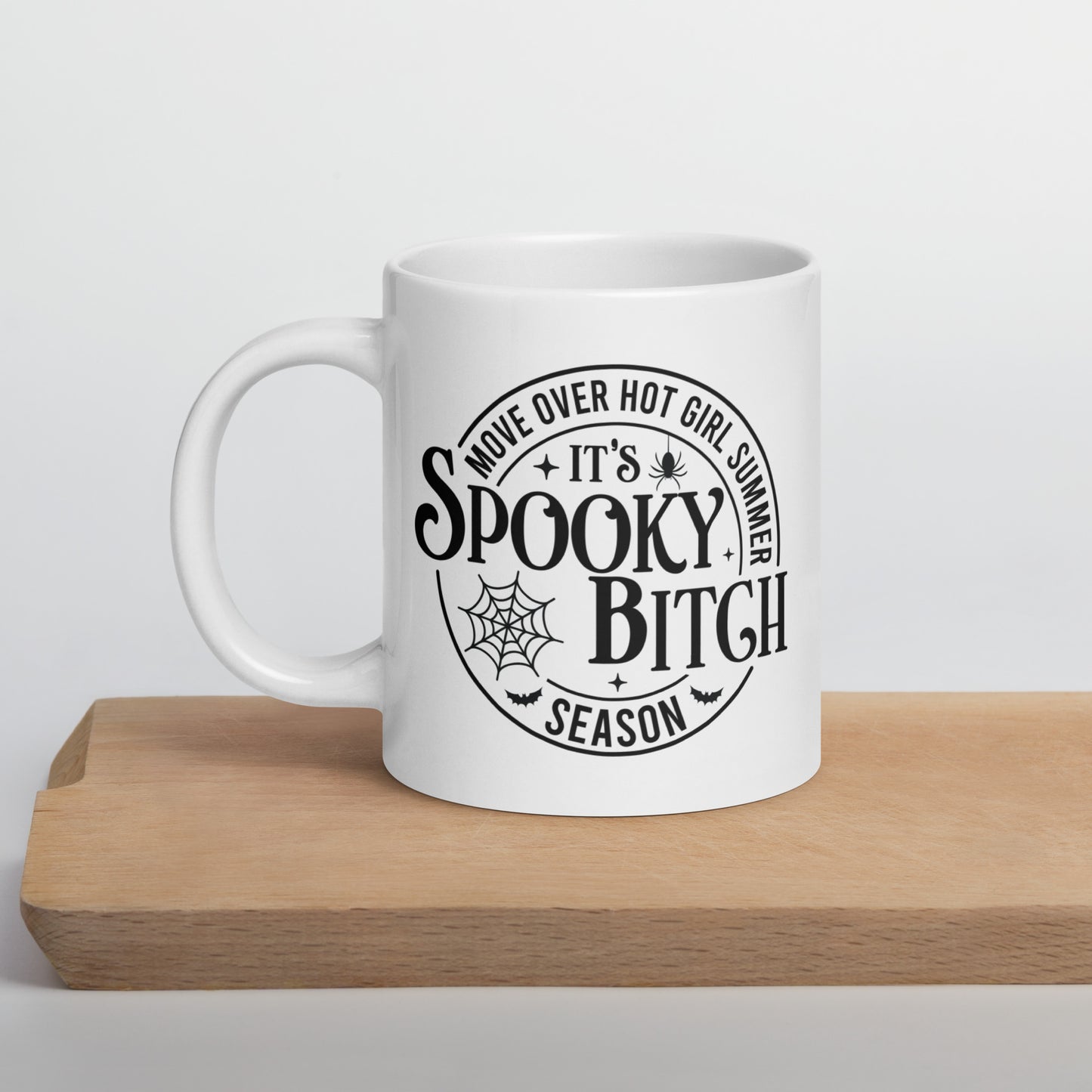 White Glossy 15oz Mug Spooky Bitch Season