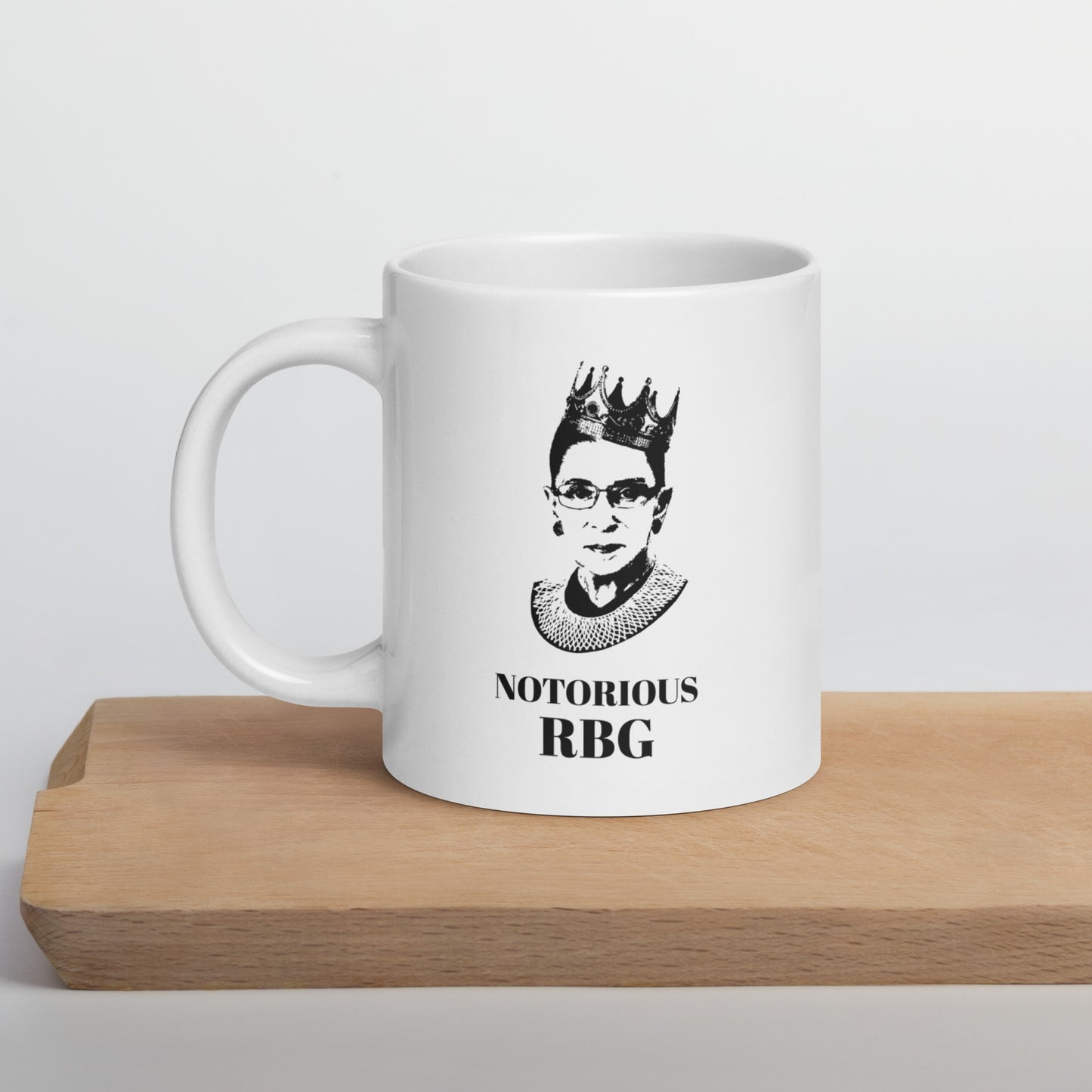 White Glossy 20oz Mug Notorious RBG