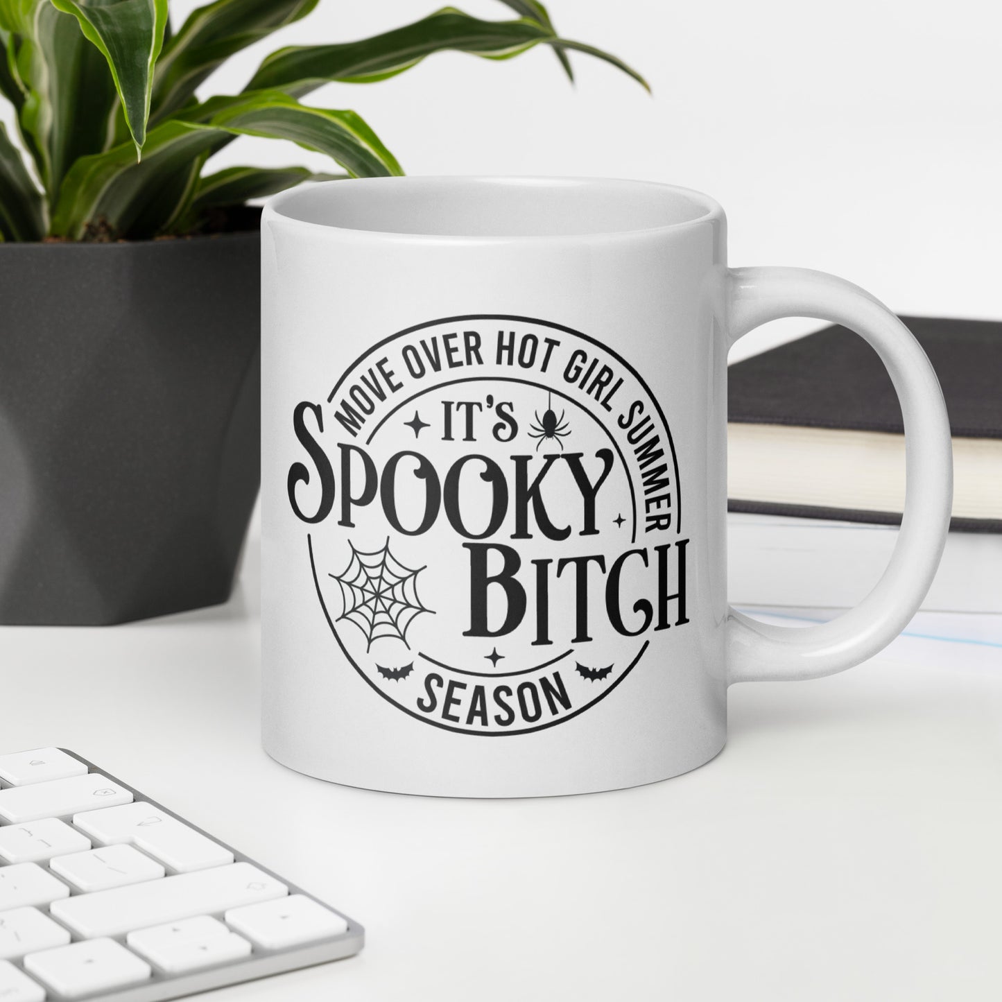 White Glossy 15oz Mug Spooky Bitch Season