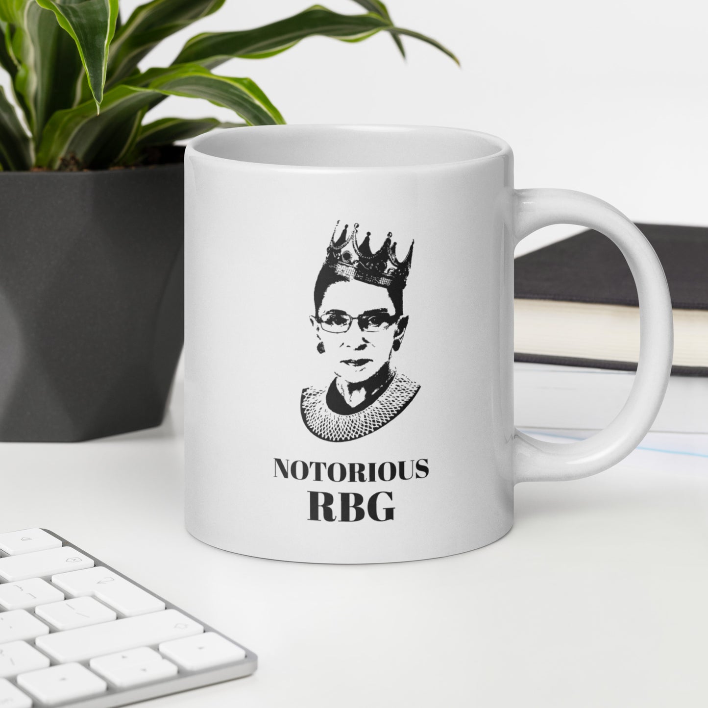 White Glossy 20oz Mug Notorious RBG