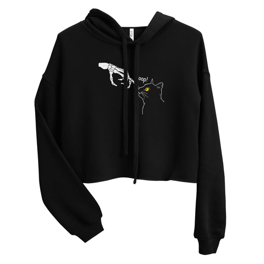 Women's Crop Hoodie Spooky Boops