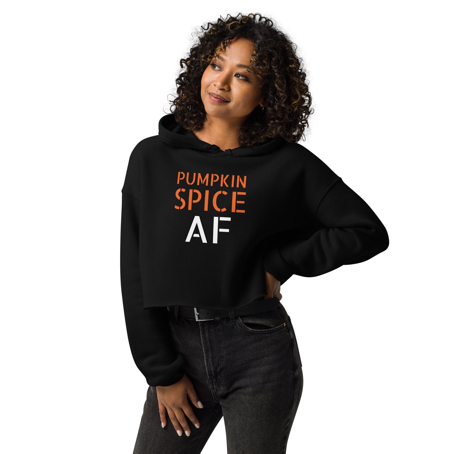 Women's Crop Hoodie Pumpkin Spice AF