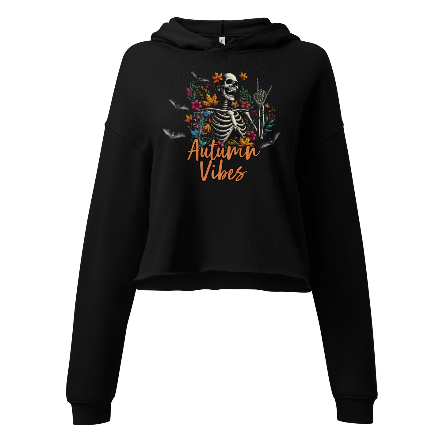 Women's Crop Hoodie Autumn Vibes Skellie