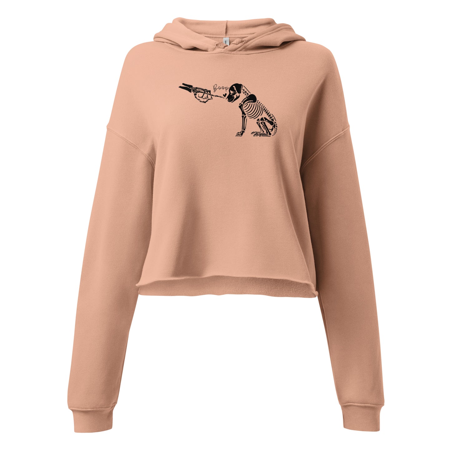 Women's Crop Hoodie Skellie Boops Dark