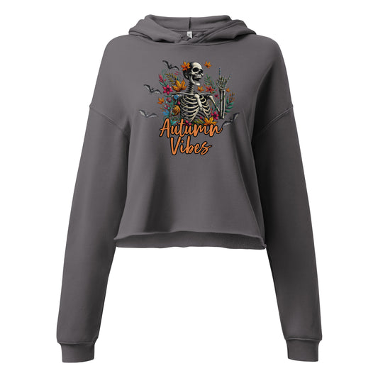 Women's Crop Hoodie Autumn Vibes Skellie