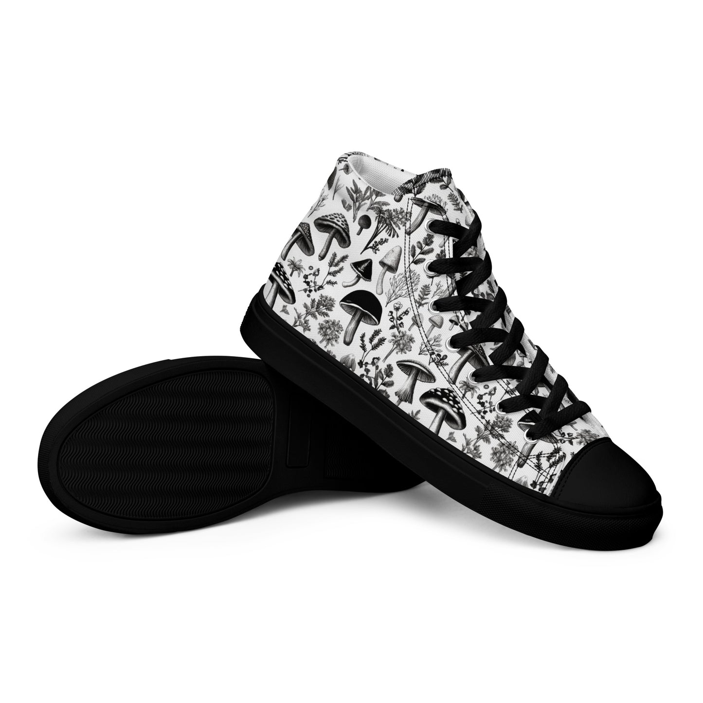 Women’s High Top Canvas Shoes Monochromatic Mushies