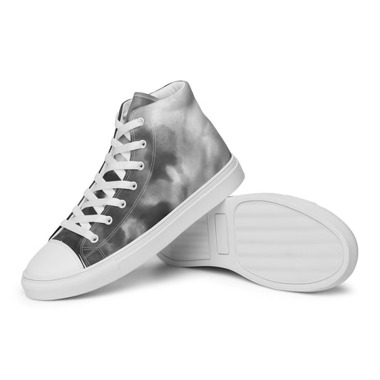 Women’s High Top Canvas Shoes Black Tie Dye