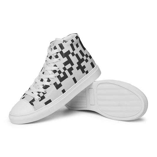 Women’s High Top Canvas Shoes Black Digital Camo