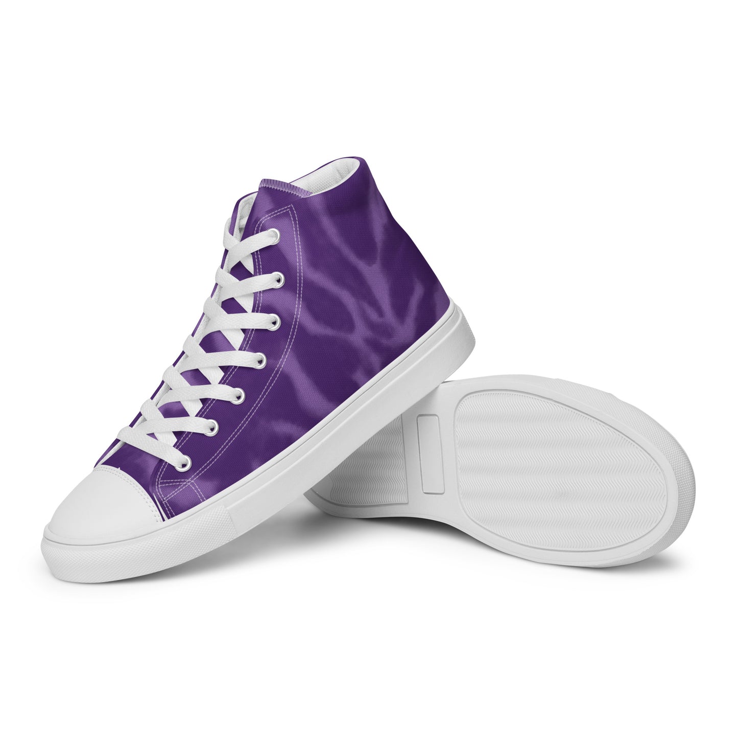 Women’s High Top Canvas Shoes Dark Purple Tie Dye