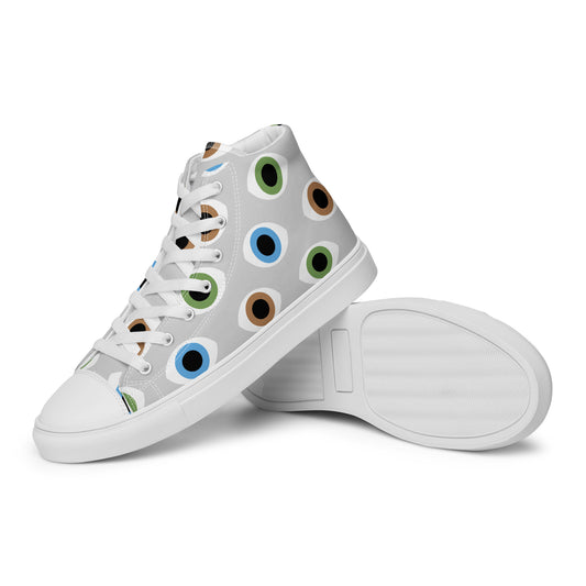 Women’s High Top Canvas Shoes Evil Eyes