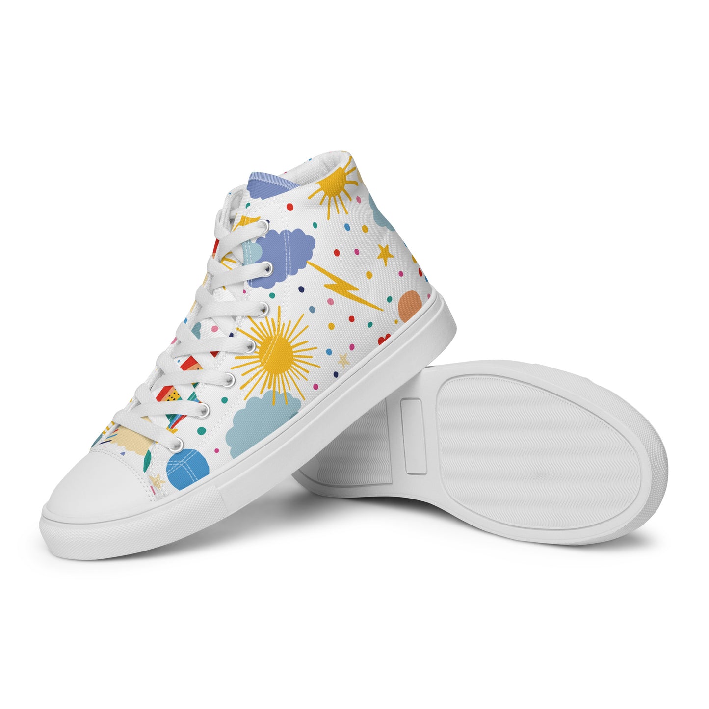 Women’s High Top Canvas Shoes Sunshine and Rainbows