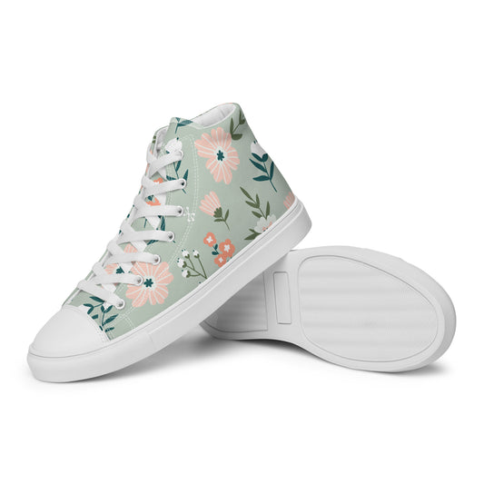 Women’s High Top Canvas Neutral Floral