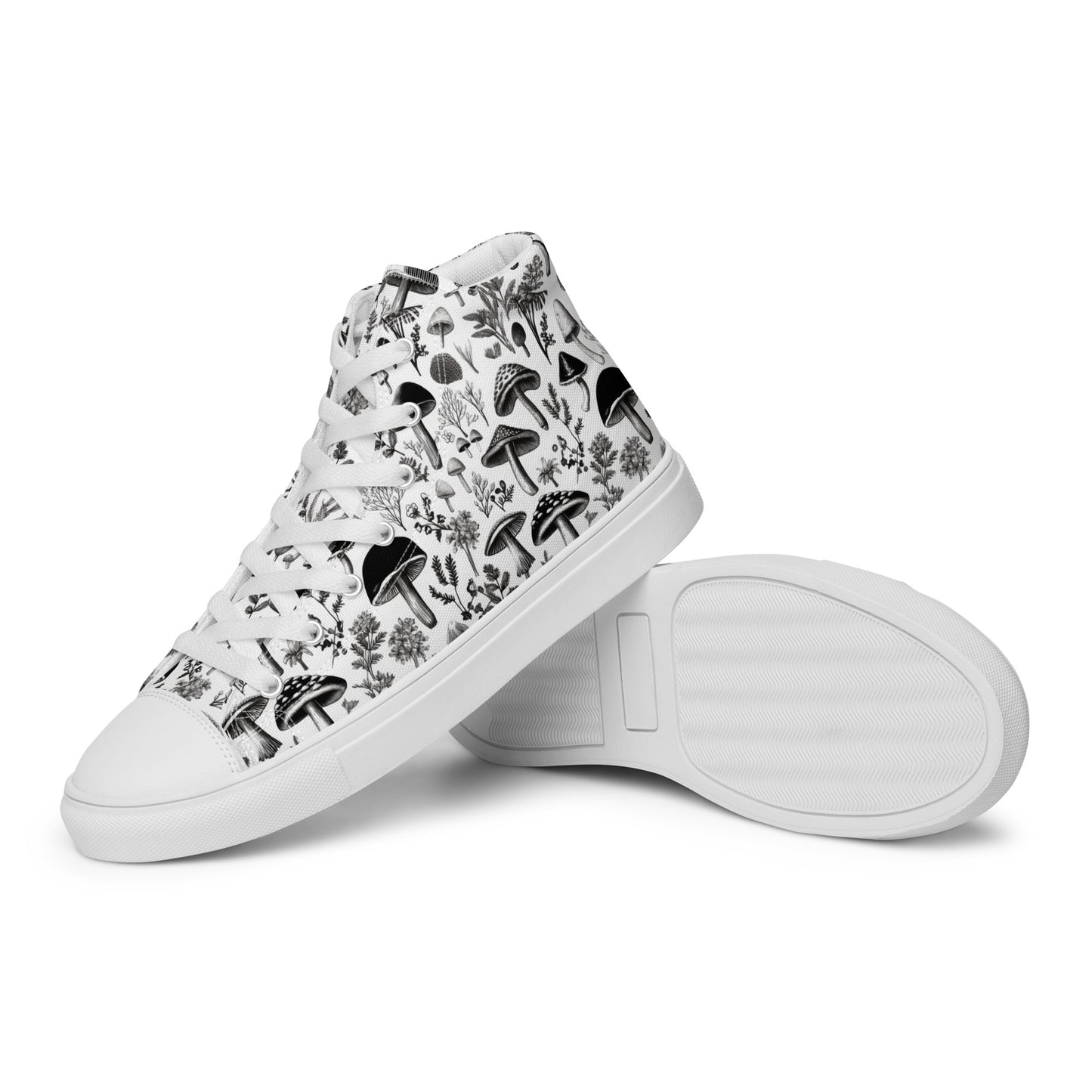 Women’s High Top Canvas Shoes Monochromatic Mushies