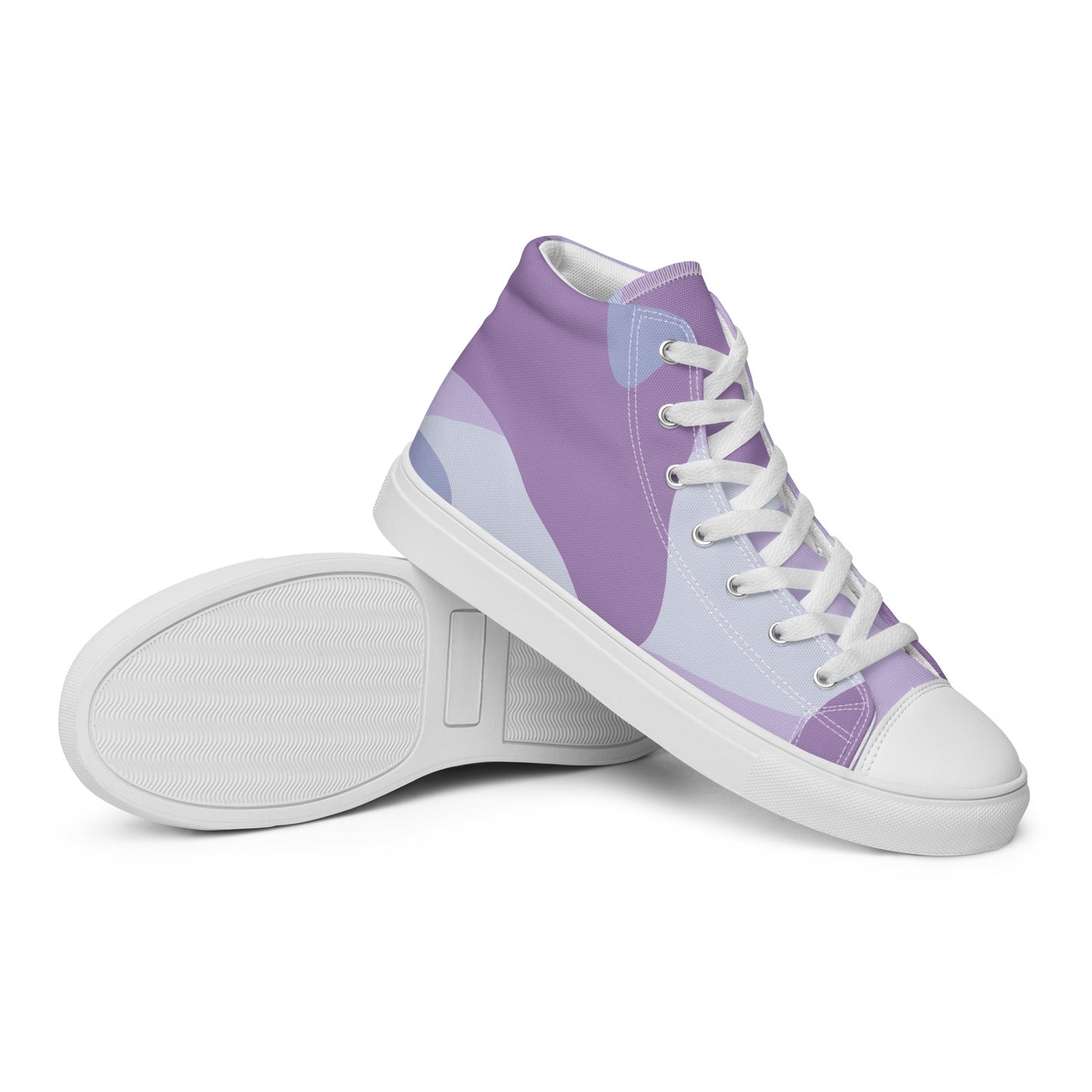 Women’s High Top Canvas Shoes Purple Camo