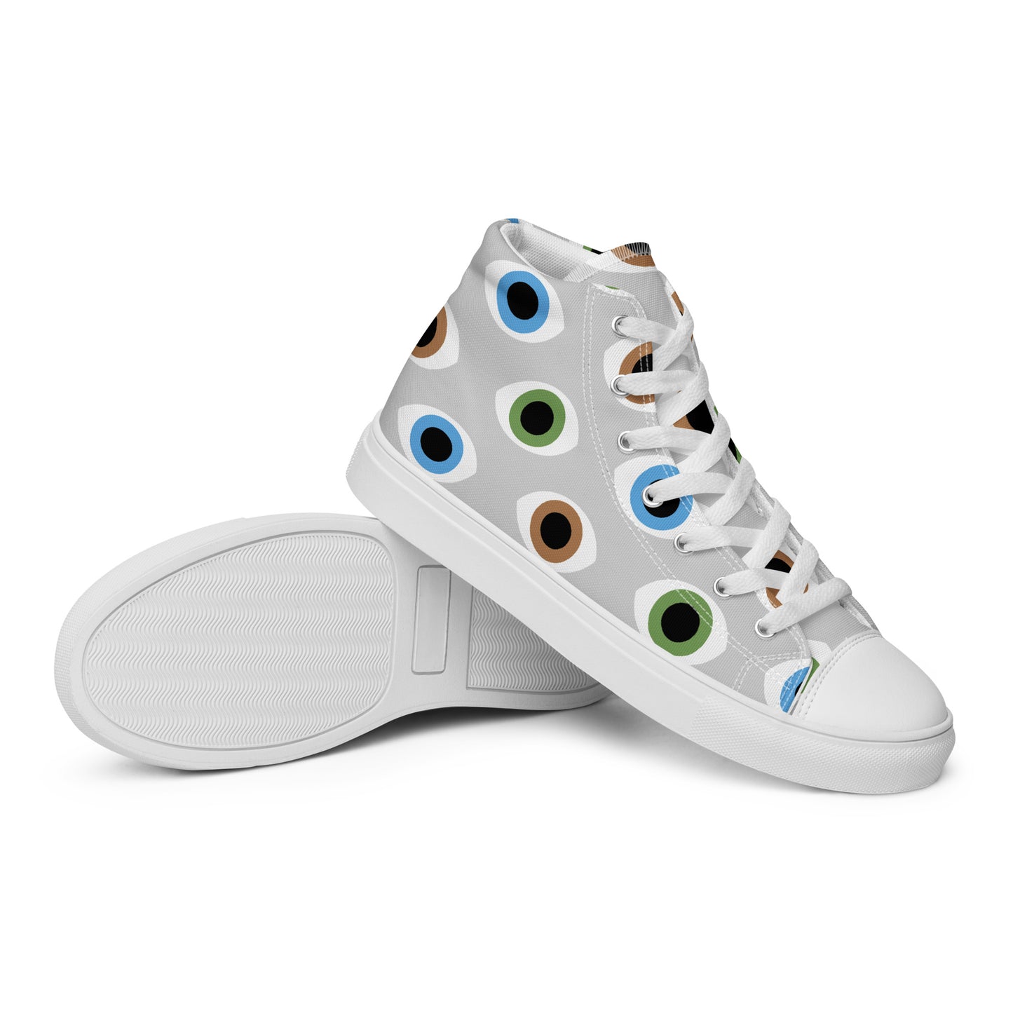 Women’s High Top Canvas Shoes Evil Eyes