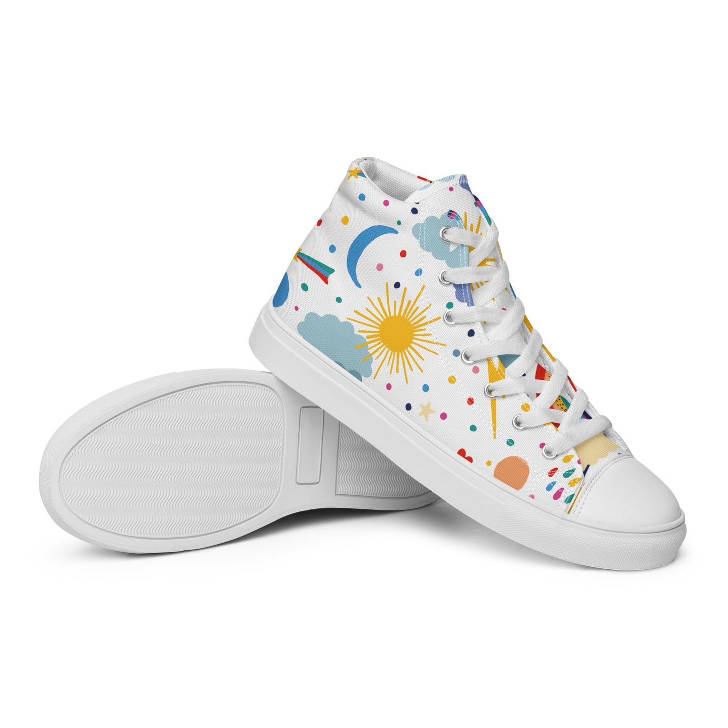 Women’s High Top Canvas Shoes Sunshine and Rainbows