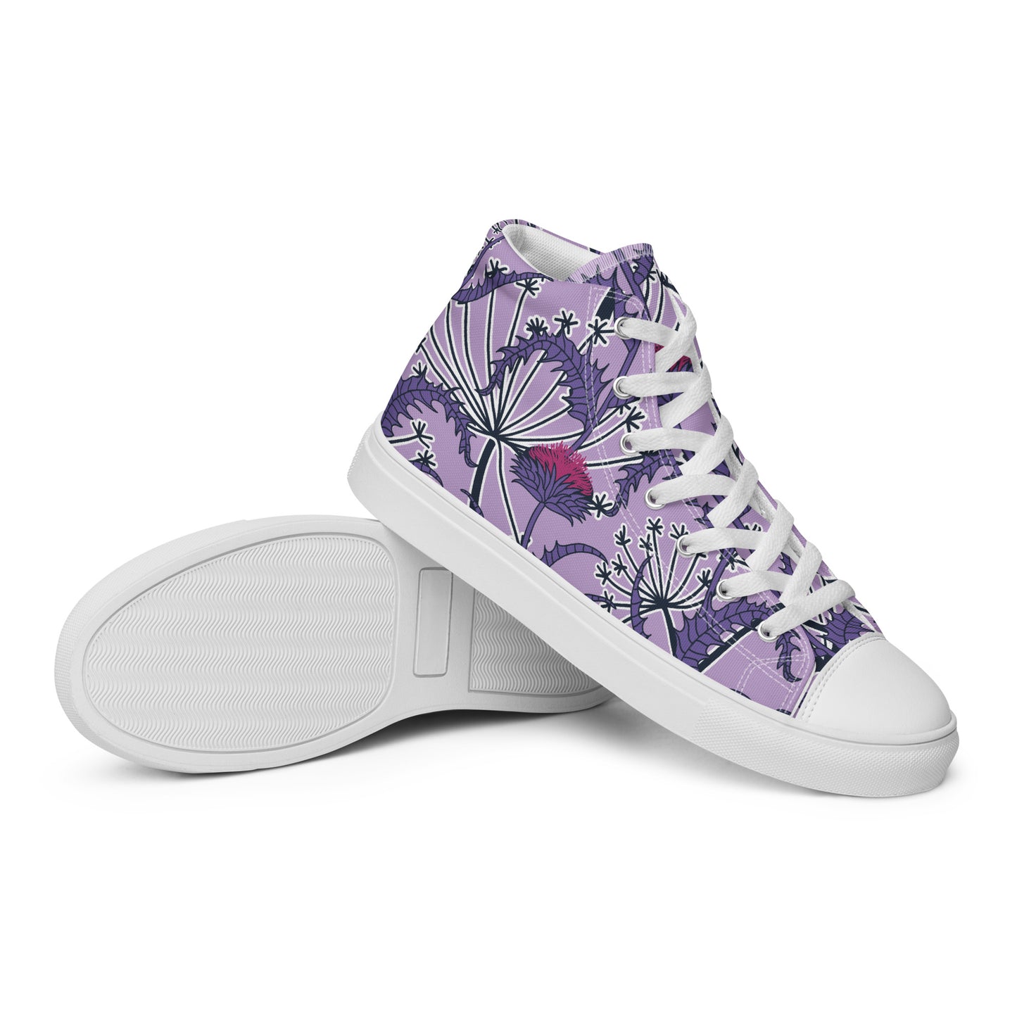 Women’s High Top Canvas Shoes Purple Thistle