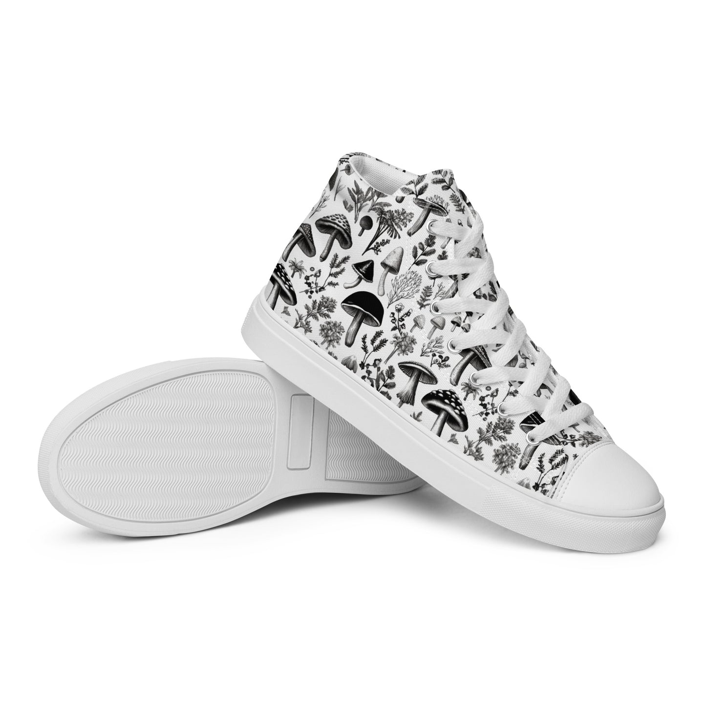 Women’s High Top Canvas Shoes Monochromatic Mushies