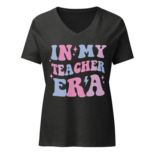 Women’s Relaxed V-neck Tee In My Teacher Era