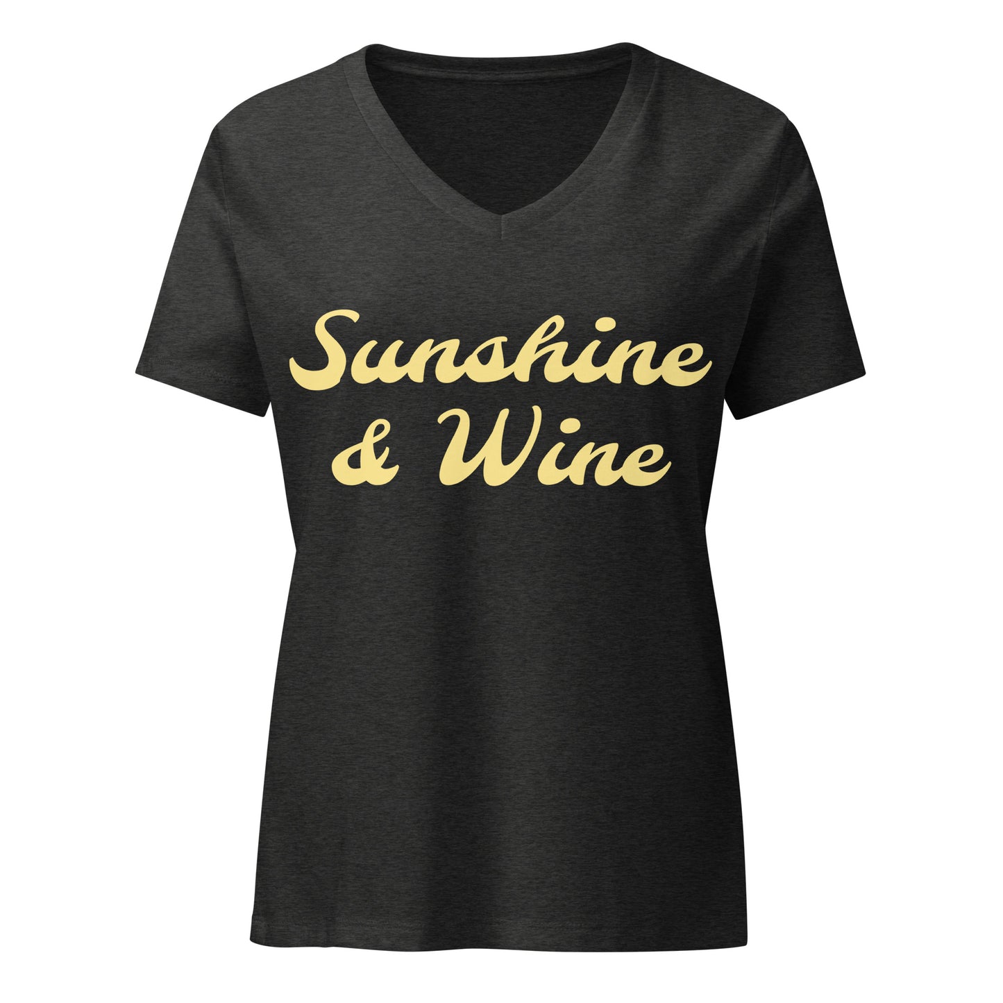 Women’s Relaxed V-neck Tee Sunshine & Wine