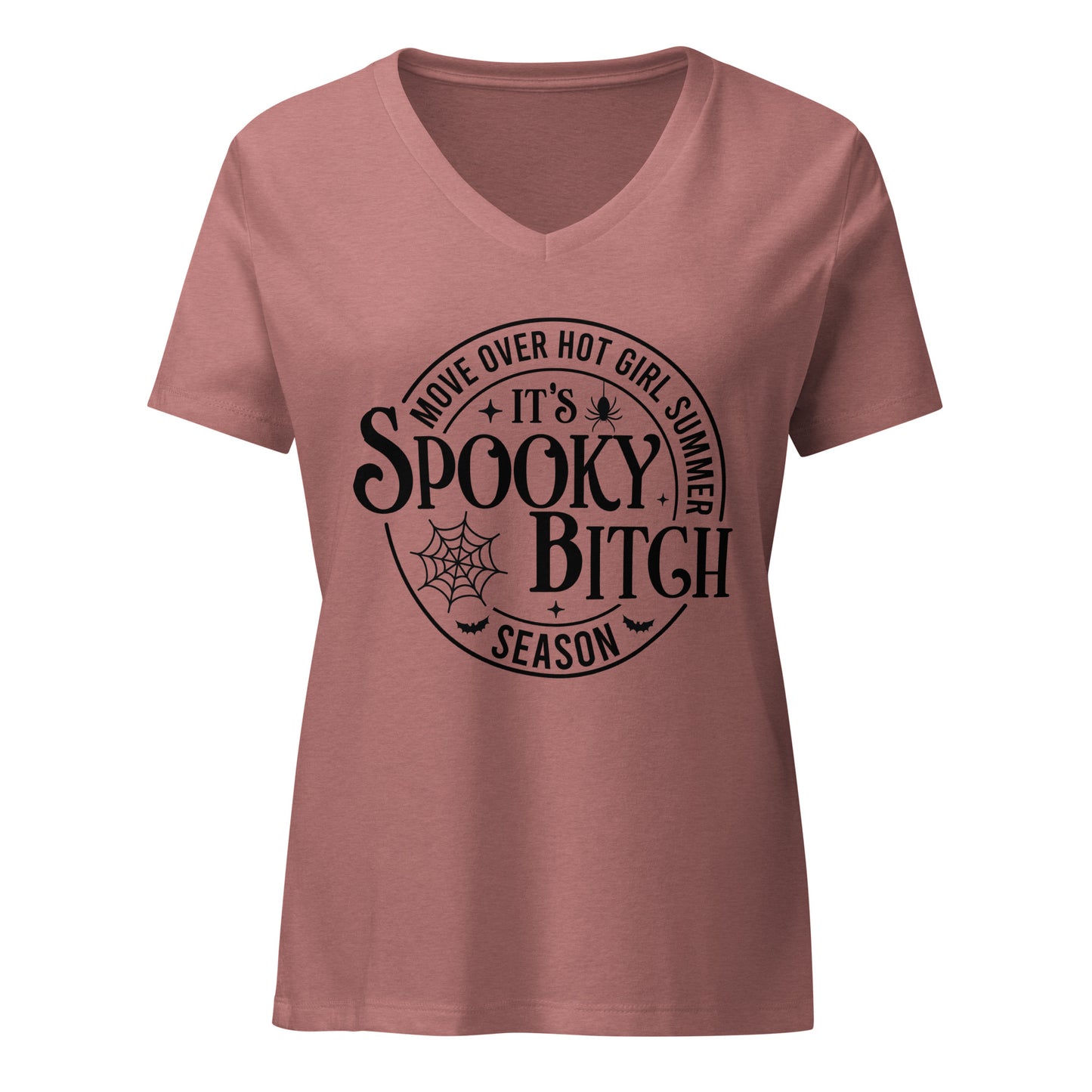 Women’s Relaxed V-neck Tee Spooky Bitch Season