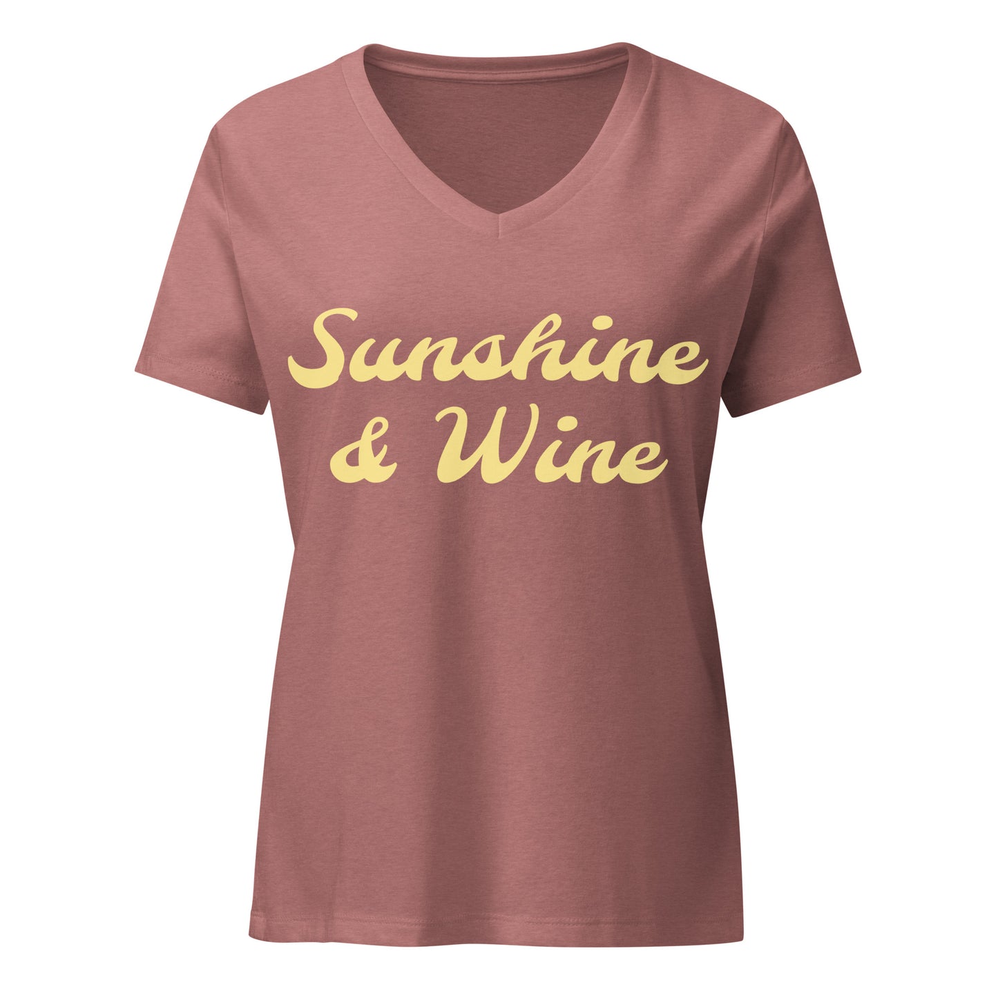 Women’s Relaxed V-neck Tee Sunshine & Wine