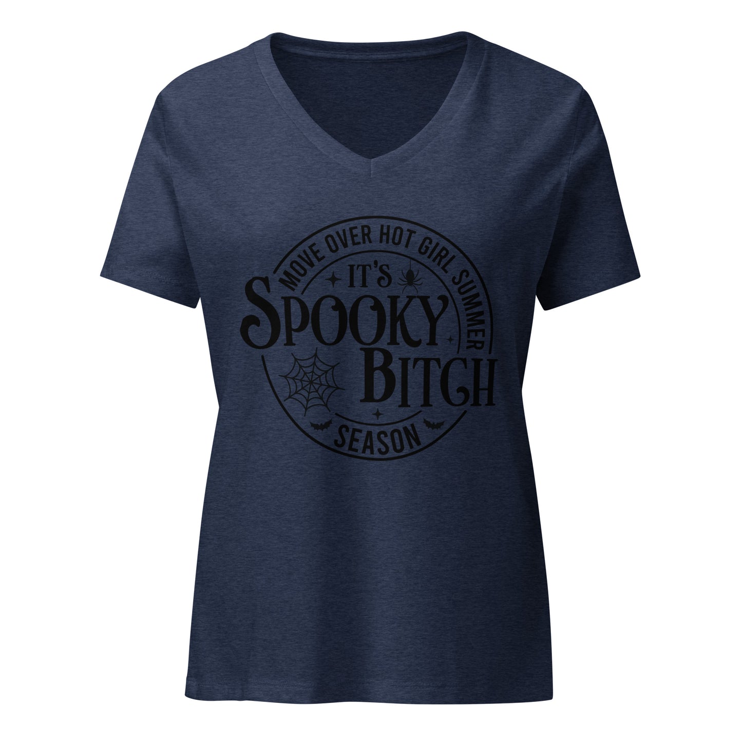 Women’s Relaxed V-neck Tee Spooky Bitch Season